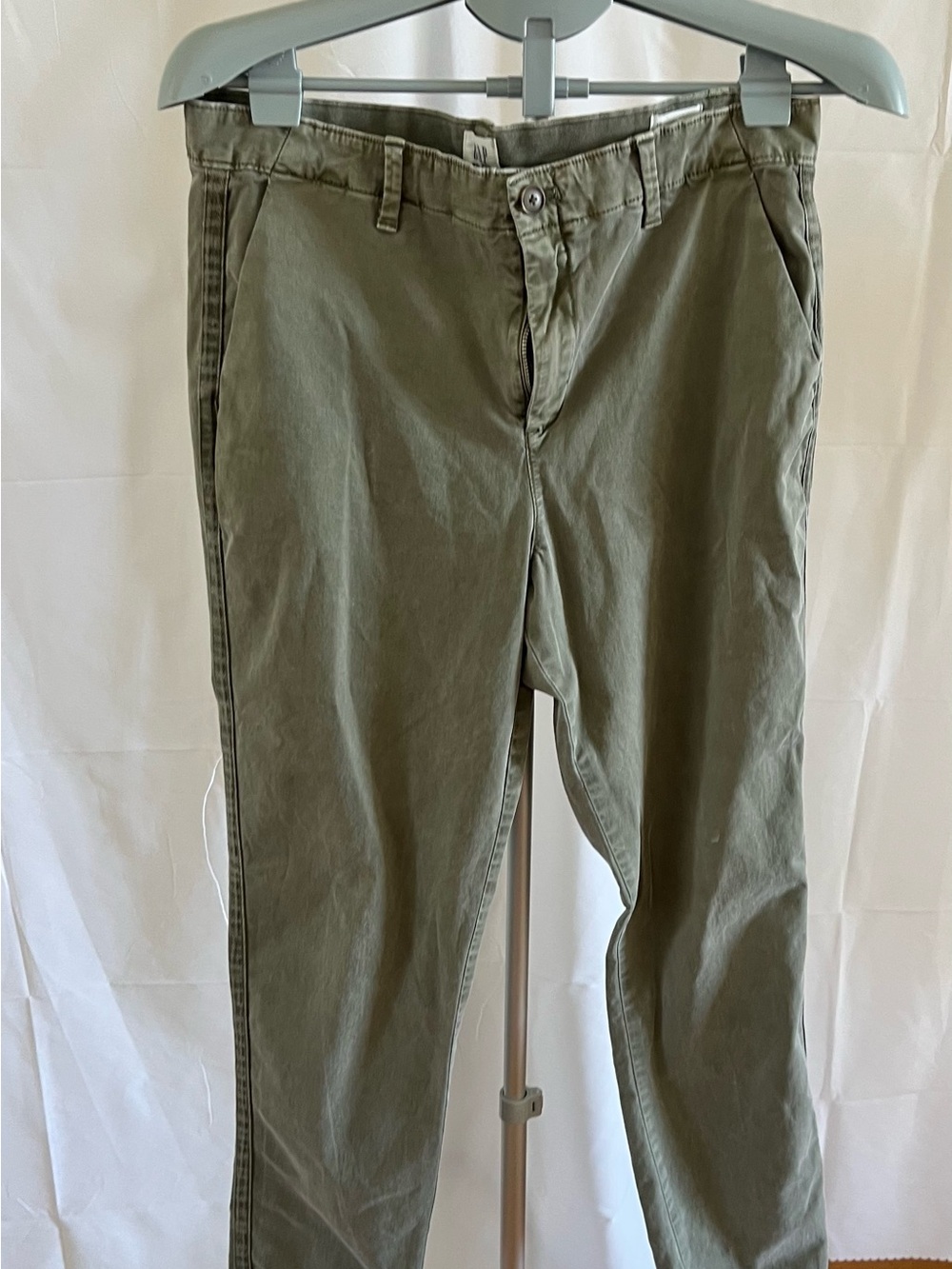 GAP Olive Green Ankle-Length Women's Pants